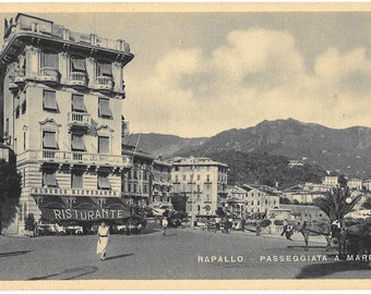 Rapallo, Passeggiata A Mare, Italy, 1943 Unused Postcard