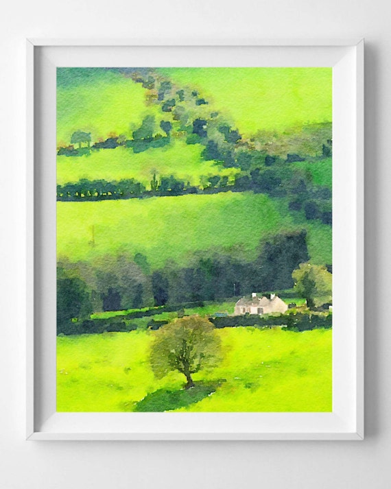 Ireland printTipperaryIrish countryside by HopSkipPaint on Etsy
