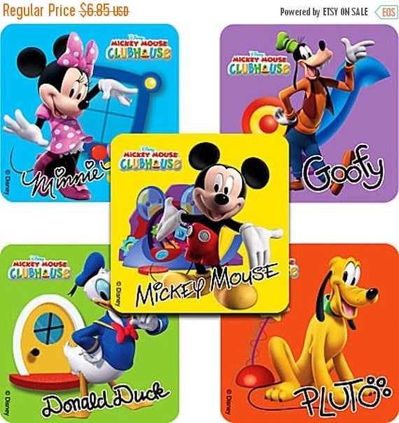 25 MICKEY MOUSE Clubhouse STICKERS Kids by SmilesPartySupplies