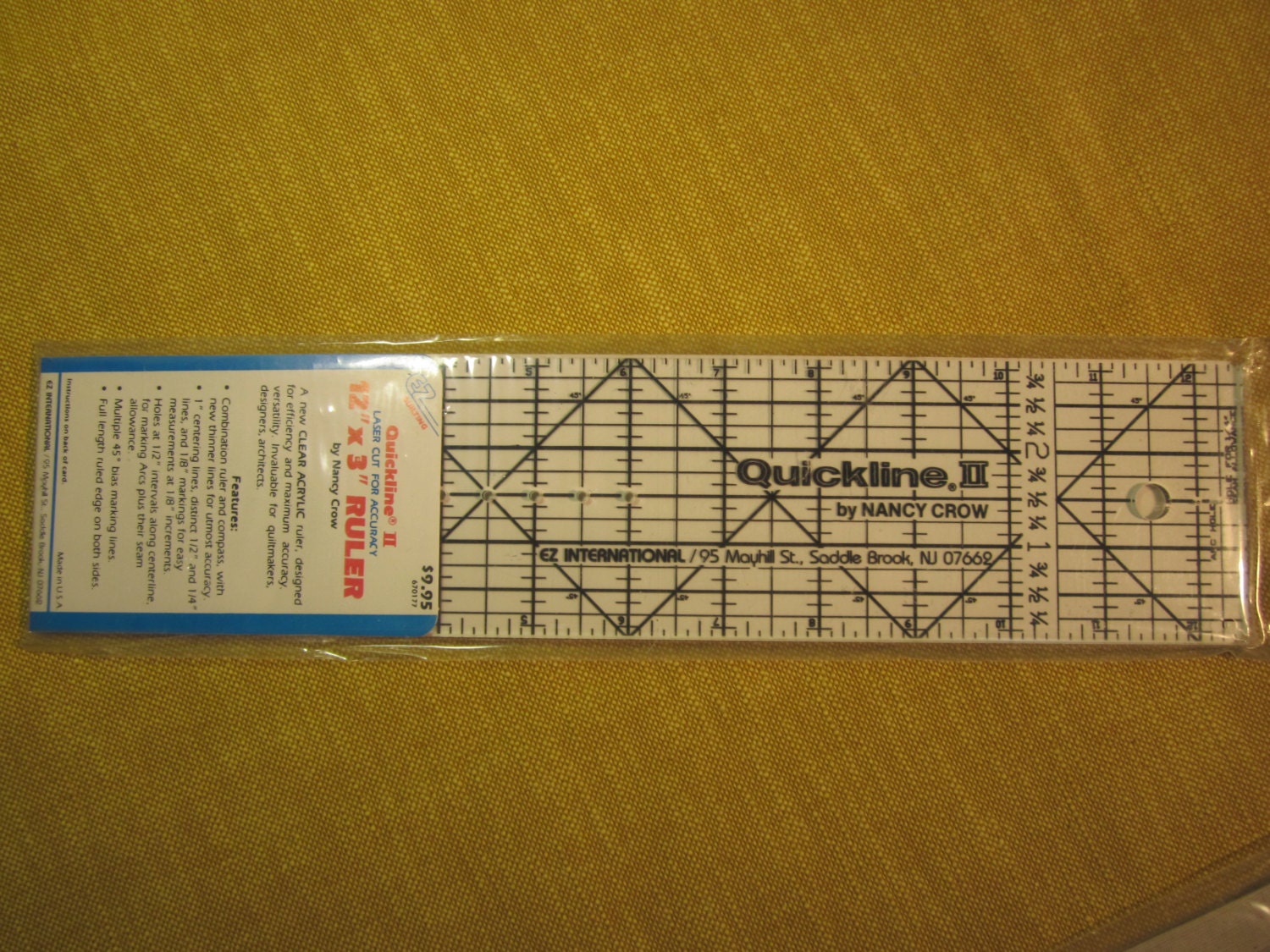 EZ Quilting Ruler 12 x 3 Quickline by Nancy Crow