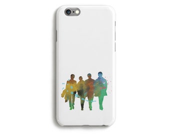 Case Beatles Phone iPhone 6 Tough 6s Plus 5 5s 5c SE Samsung Galaxy S6 Watercolor Silhouette Lennon McCartney Starr Harrison Music Colorful