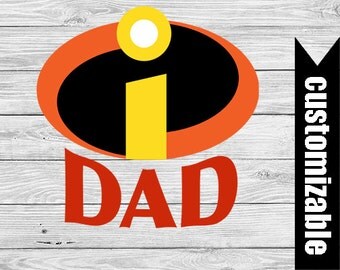 Incredibles Iron On T-shirt Transfer Printable - Disney Dad Mickey ears Custom Personalized shirt Family Vacation couple matching shirts