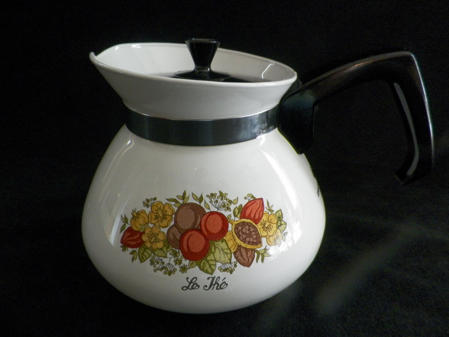 Corning Ware, Spice of Life, 6 cup Tea Pot, Vintage Haute Juice