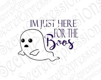 I'm Just Here for the Boos Svg, Halloween Wine Glass Svg, Halloween Svg, Digital Cutting File DXF JPEG Svg Cricut Svg Silhouette Print File