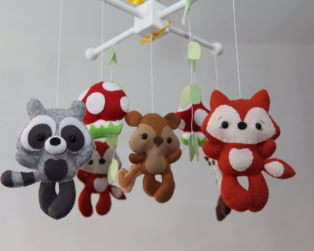 Baby Crib Mobile woodland animals Mobile Nursery Forest