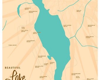 Lake Cumberland KY Map Print