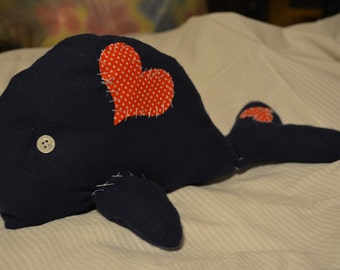 valentine's day whale stuffed animal