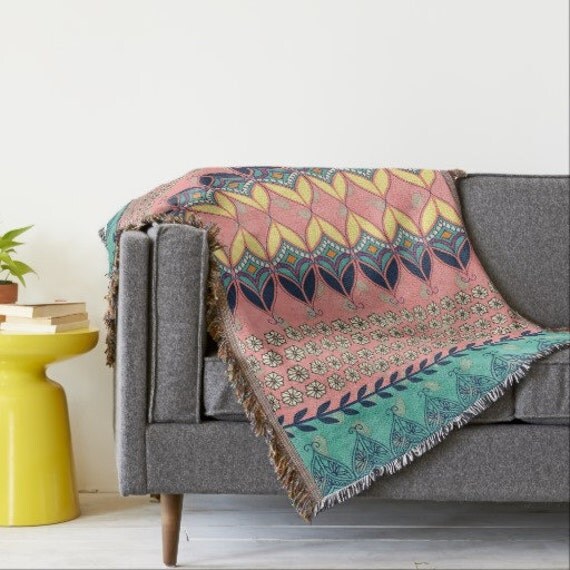 Bohemian Throw blanket Boho Beach Blanket Tribal by ...