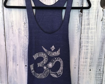 Om yoga tank top- yoga top-yoga om symbal tank- om yoga- yoga