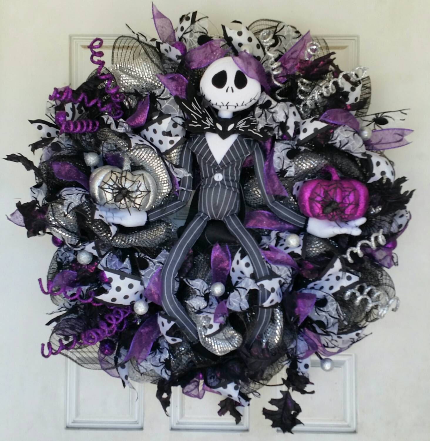 Purple Jack Skellington Wreath Nightmare Before Christmas NBC