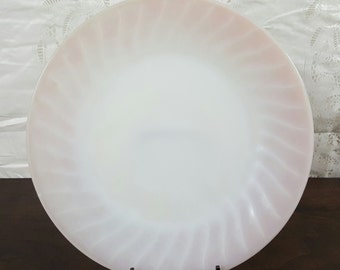 Fire King Pink Swirl 9" Plates Set Of 4