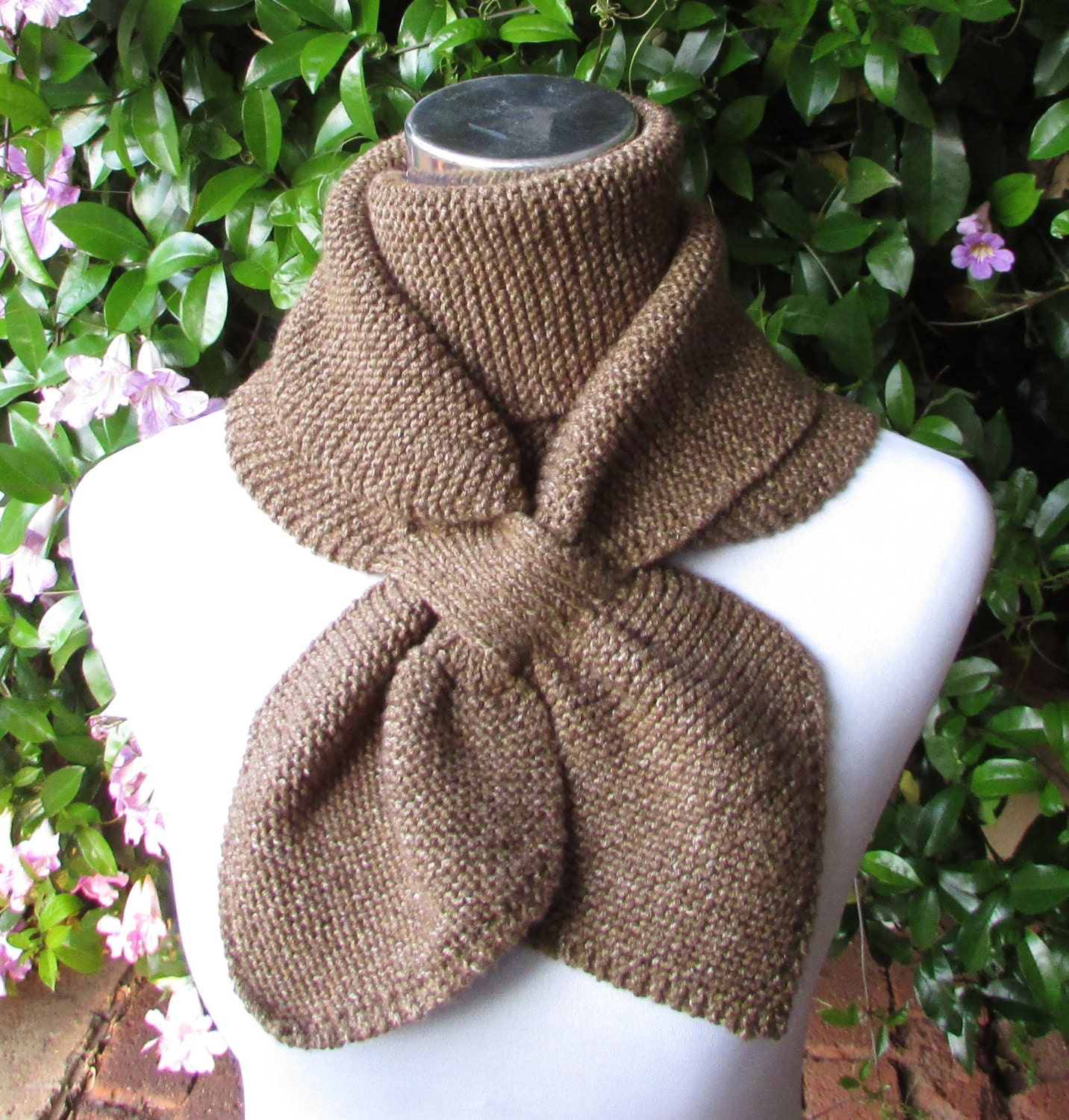 Keyhole Scarf Knitting Pattern Double Loop Keyhole Scarf