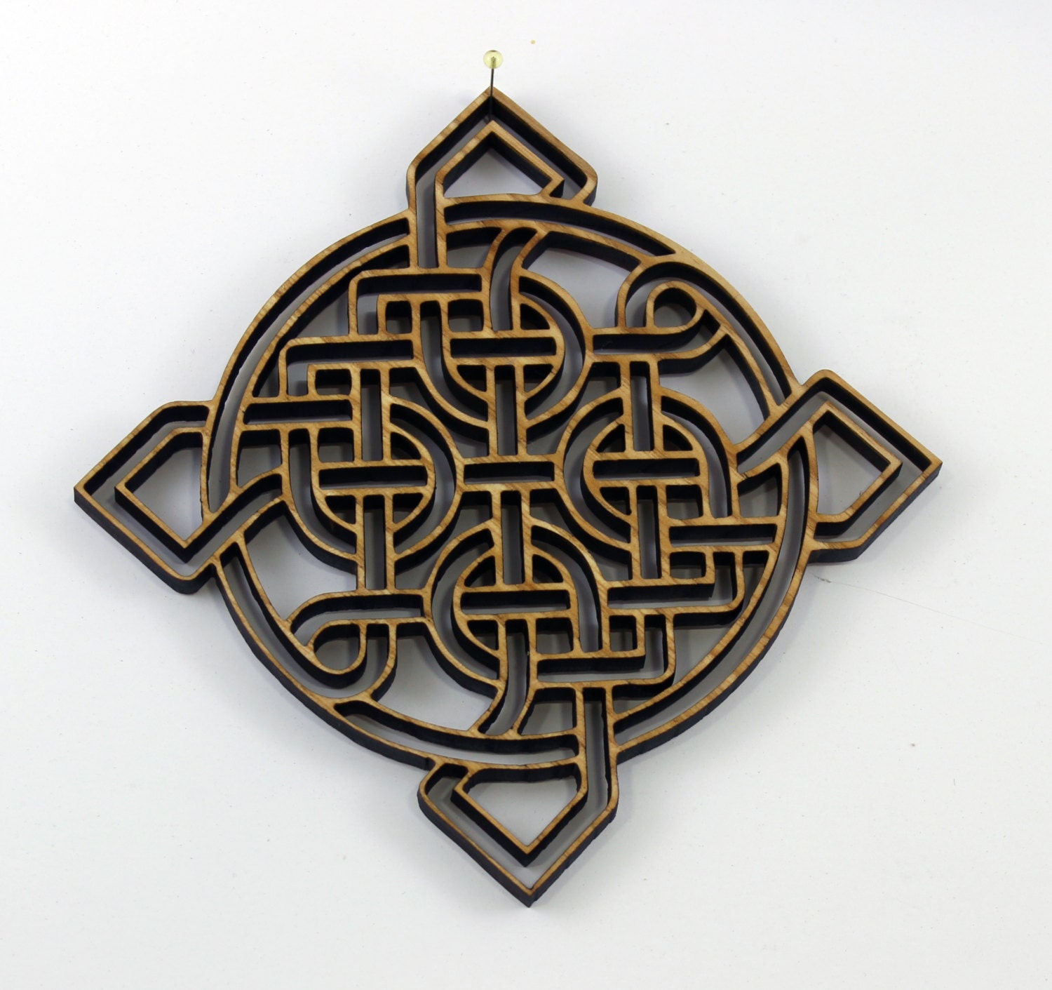 Ornament Celtic sailorknot Reclaimed Urban Wood . eco