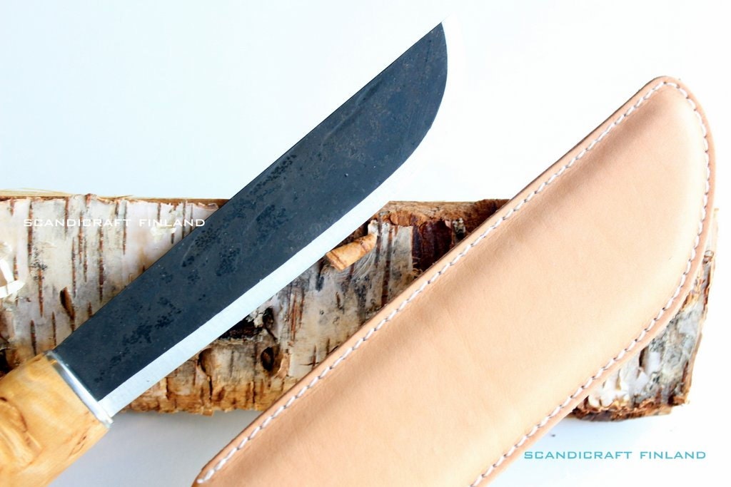 185mm 7.28" Handmade Scandinavian Lapland Hunting Bushcraft Knife Leuku