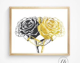 Gold foil print | Etsy