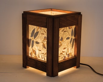 Wooden lamp. Handmade. Reclaimed wood. Table lamp. Eco-Friendly. Wooden lighting. Living room lamp. Zen lighting. Home decor.