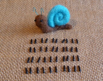 20 pairs of toy eyes 1.5mm/ 2mm, or mixed eyes - mini toy eyes - dolls eyes - needle felting eyes - merino roving -miniature eyes -amigurumi