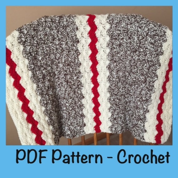 Sock Monkey Baby Blanket Crochet Pattern by LazyLadyCrochetMN