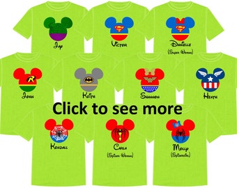 Disney Shirt SUPERHEROES Disney Vacation Group Shirts