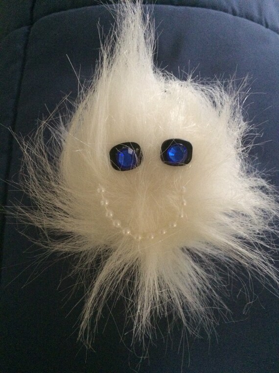 Items similar to Faux Pom Pom Keychain on Etsy