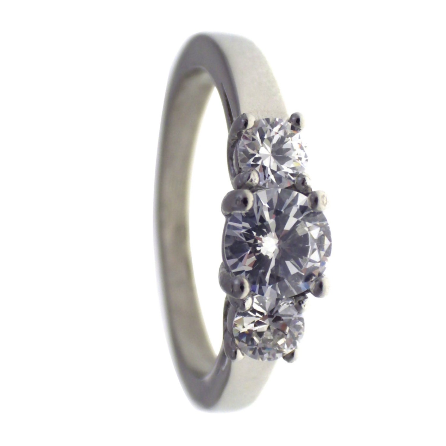 April Birthstone Ring Stainless Steel CZ by ...