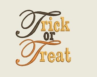 Trick or Treat Embroidery Design, Halloween Embroidery Design, Halloween Digital Embroidery,Haloween embroidery, pes,dst,vp3,vip,hus,exp,sew