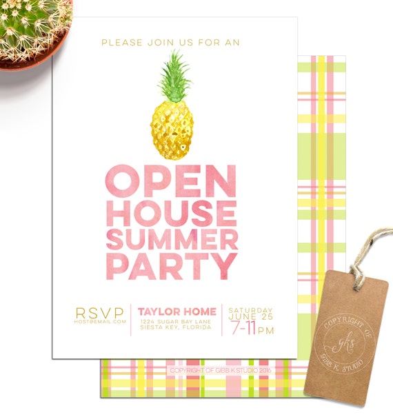 Open House Invitation Open House Invite Summer Retirement