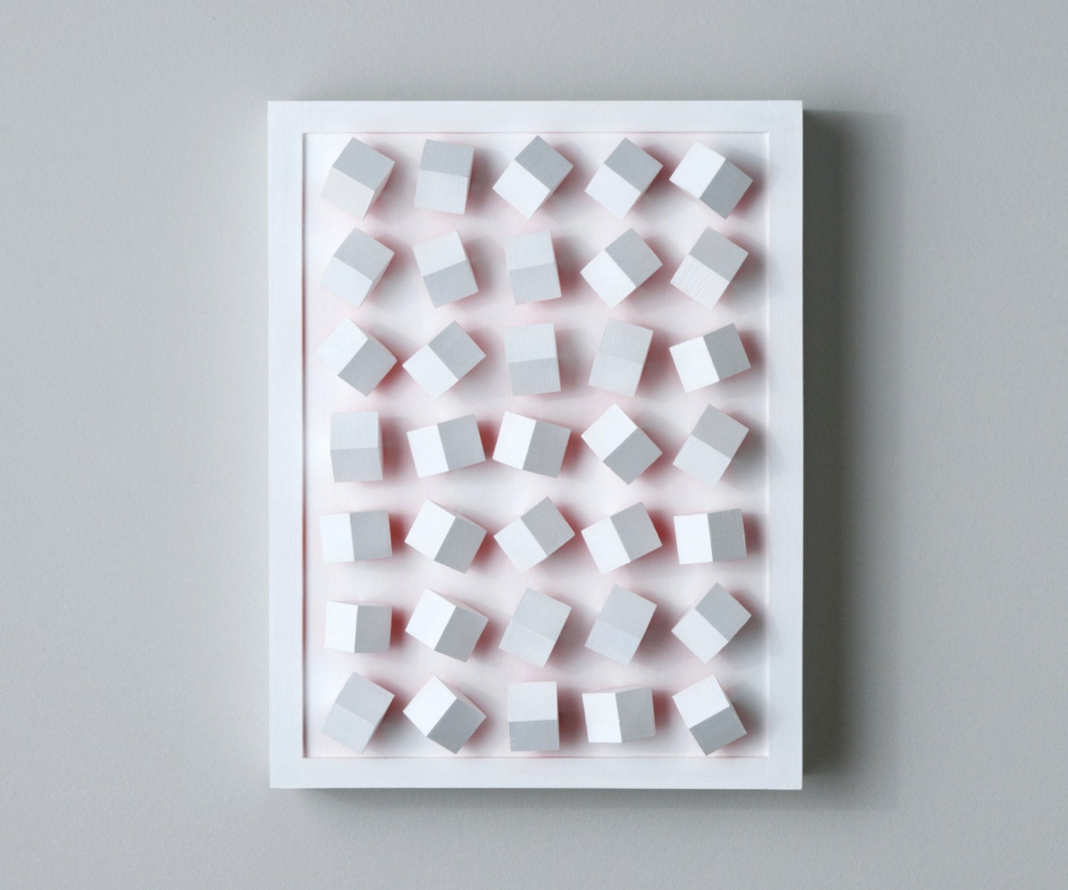 Wall Art Sculpture Block Pattern Modern Abstract Subtle