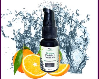 Organic Vitamin C Serum - Hyaluronic and Ferulic Acid - Natural Skin Care - Vitamin E - Organic Skin Care - Anti Aging Serum - Face Serum