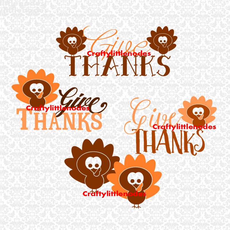 Download Give Thanks Turkey Thanksgiving SVG STUDIO Ai EPS Scalable