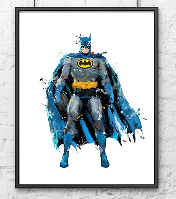 batman watercolor print superhero art movie by gingerkidsart batman watercolor print superhero art movie by gingerkidsart