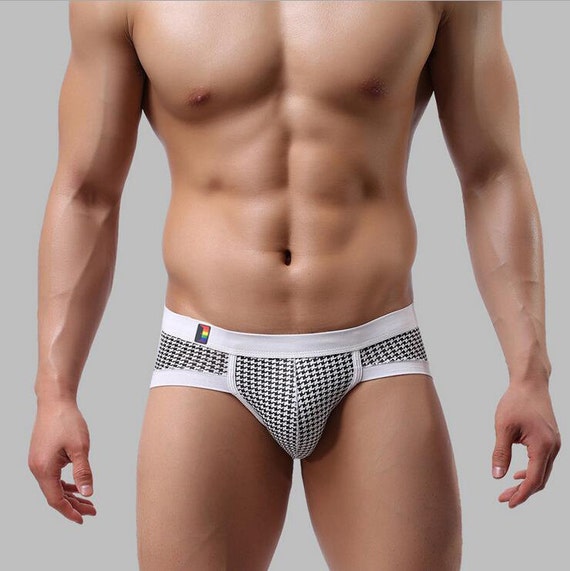 OUT is in USA Mens Houndstooth Briefs Sexy mens bikini