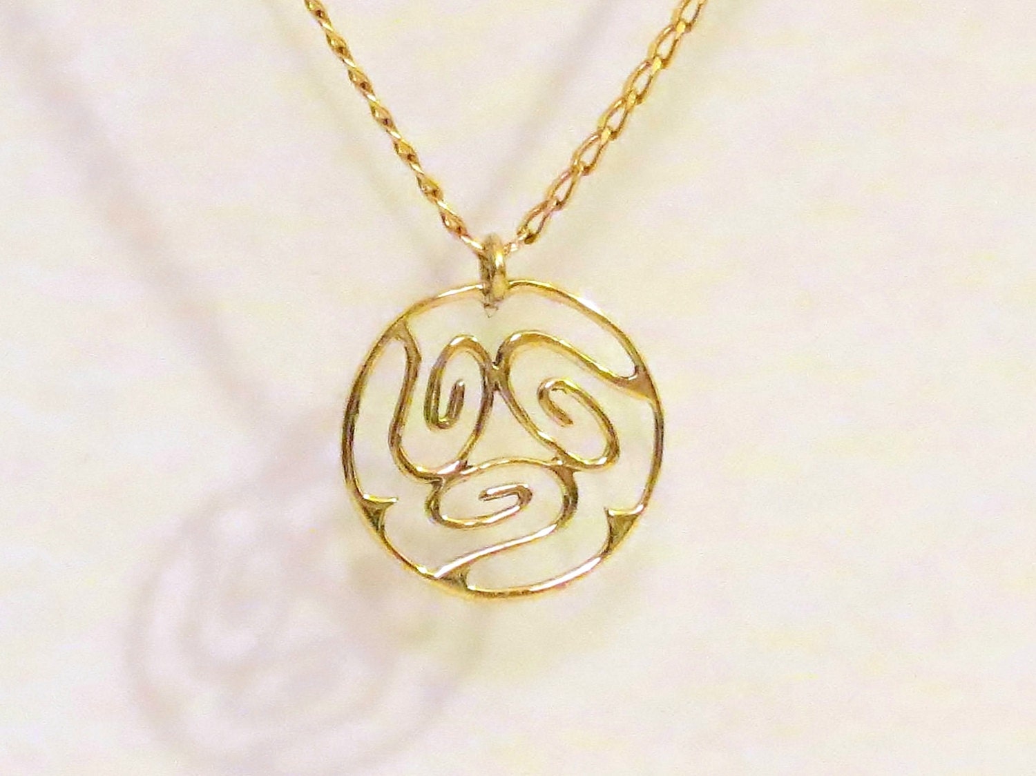 air necklace symbol celtic solid Air necklace gold 14 Elfscraft by necklace kt spiral