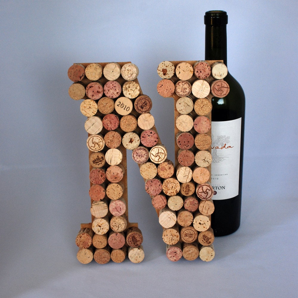 Wine Cork Letter N