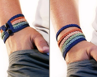 Crochet bracelet pattern - Crochet pattern - crochet jewelry pattern - diy gift ideas - stacking bracelet - instant download - PDF