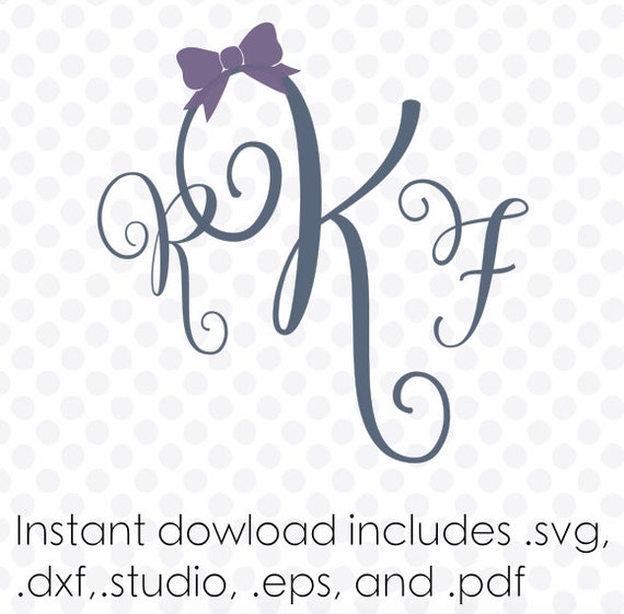 Download Swirl vine monogram svg font alphabet instant download ...