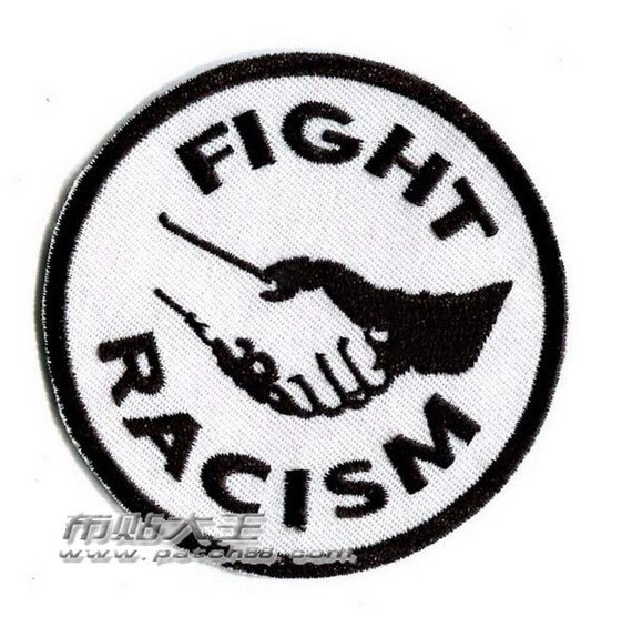 Fight Racism patch Sew on Patches Punk patch Back by Fleckenworld