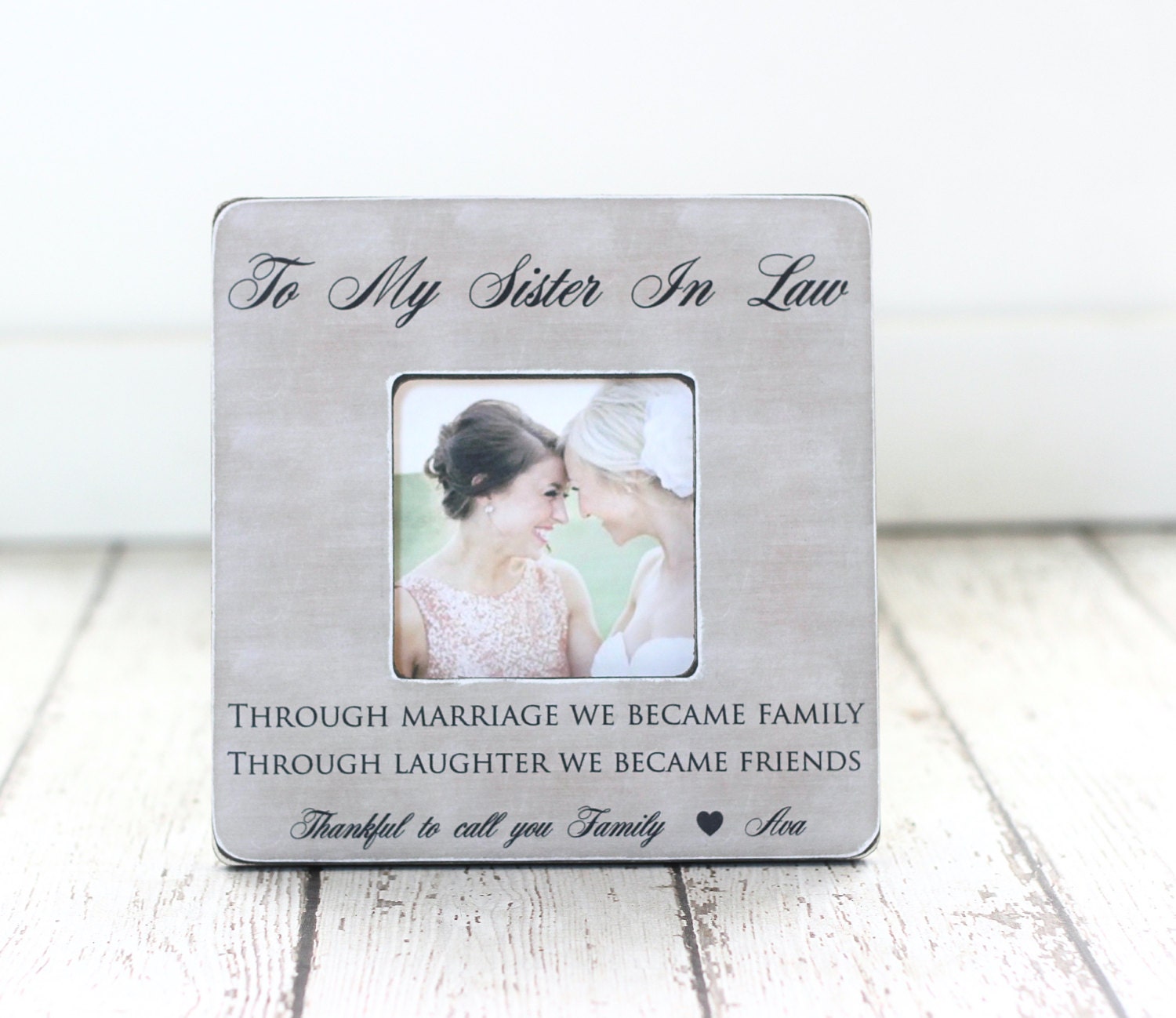 Sister in Law Gift Personalized Frame Bridesmaid Gift