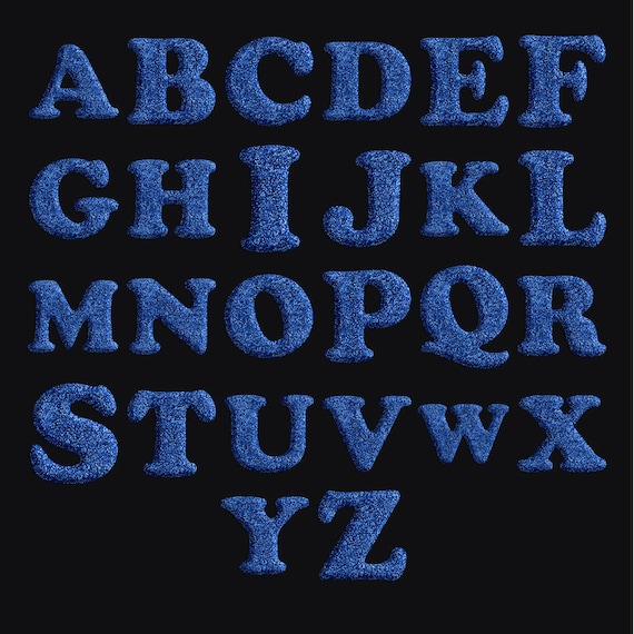 blue glitter clipart letters blue alphabet for scrapbooking