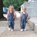 Piece of My Heart Overalls- Farm Fresh Denim Overalls for Baby Girls and Toddler Gils- Distressed Heart Overalls, Overalls with Hearts