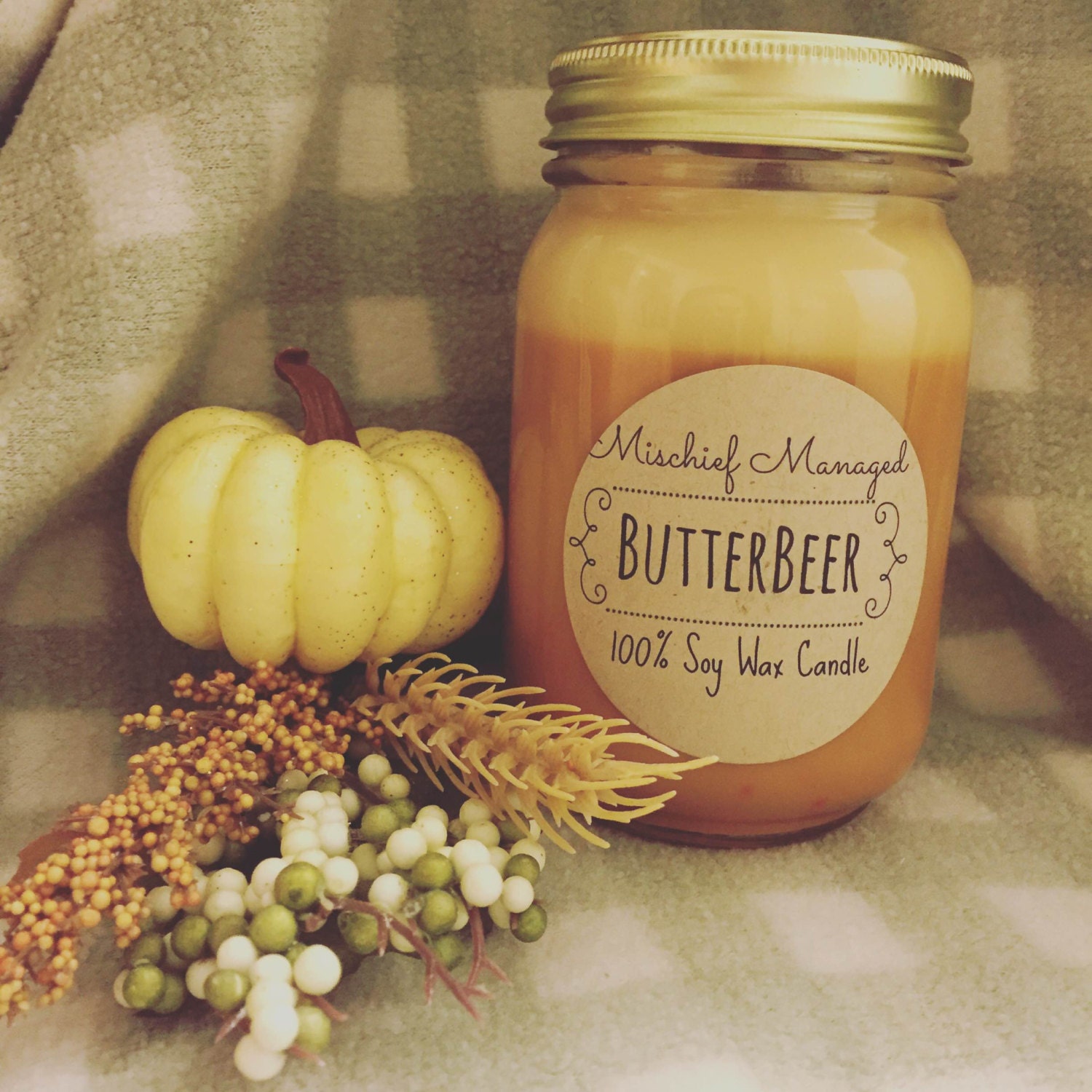 ButterBeer 16 oz Soy Candle