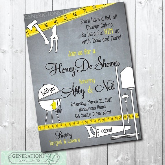 Tool Shower Invitations 5