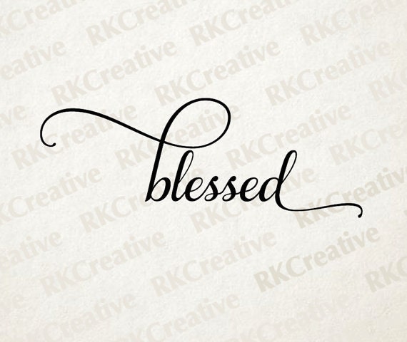 Items similar to blessed - vector file - cut file - silhouette - vinyl