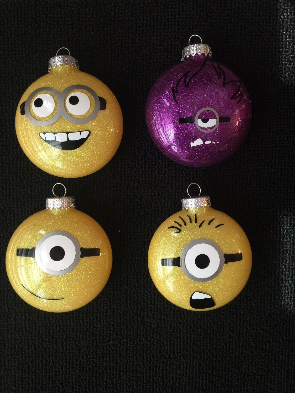 Minion Ornaments by handsfullfullheart on Etsy