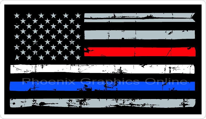 thin blue and red line