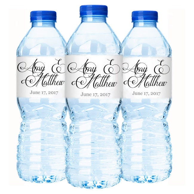 Wedding Water Bottle Labels Personalized Water Bottle Labels