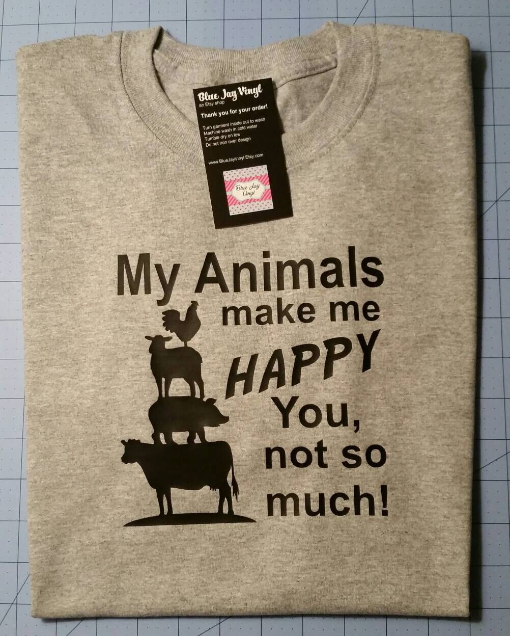 My animals make me happy you not so much. 4H Shirt Show Mom