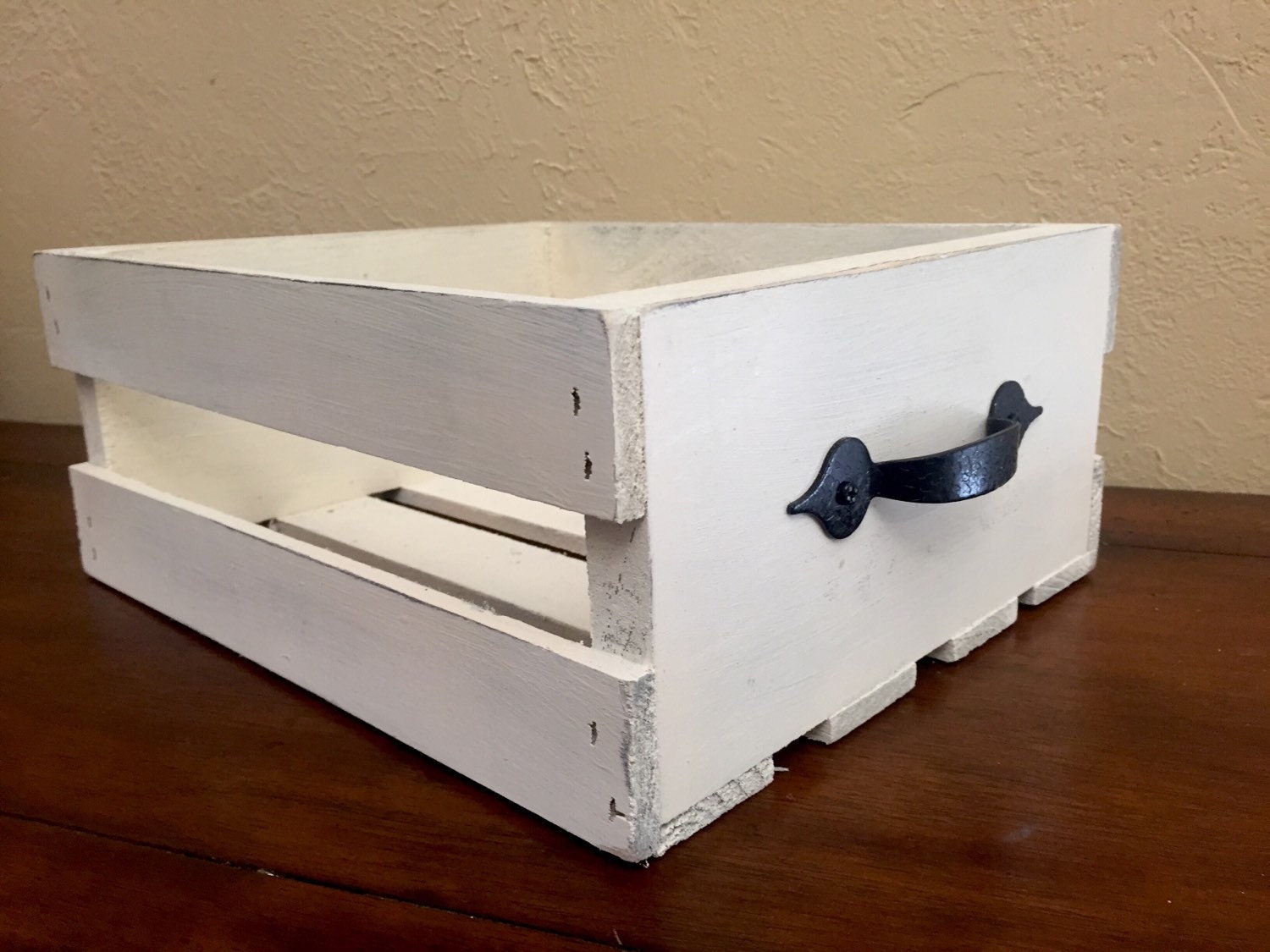 Wooden Crate centerpiece handles custom made to order