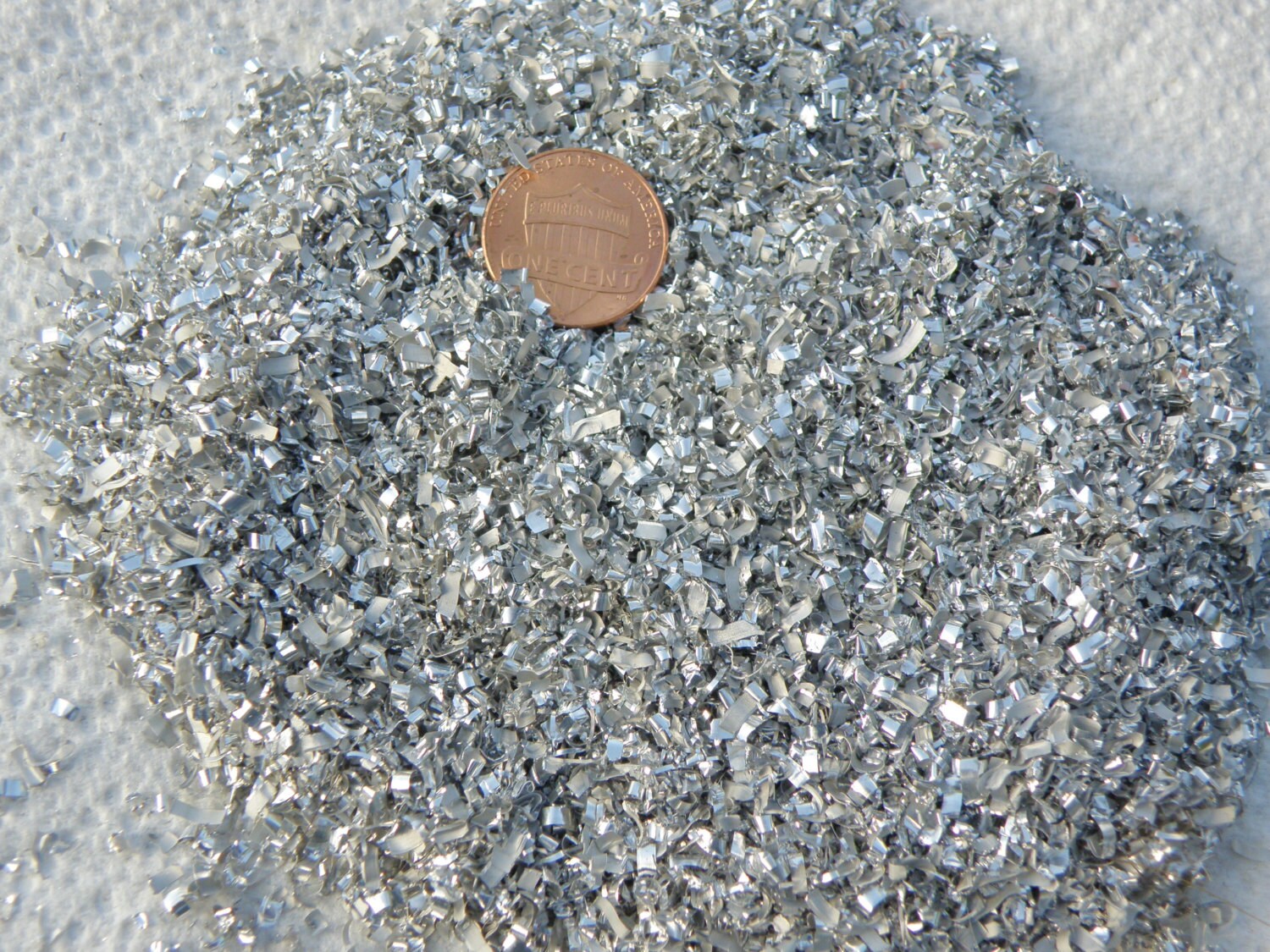 Aluminum Shavings Filings Cuttings Turnings Flakes Very Shiny