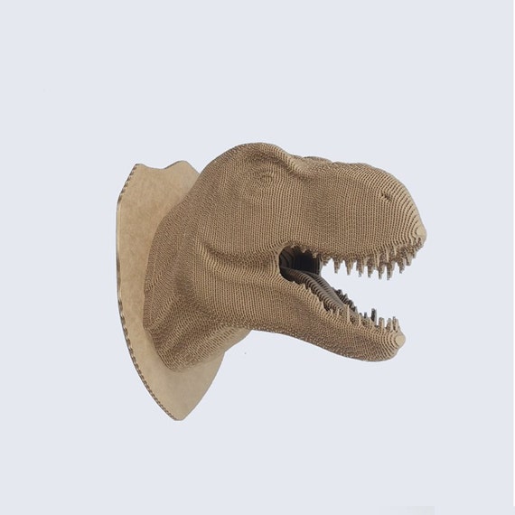 t rex cardboard head